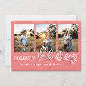 Bonne Valentines Rose Photo Collage Carte de famil (Devant)