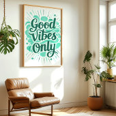 Bonne Vibes Uniquement : Impression d'art de typog