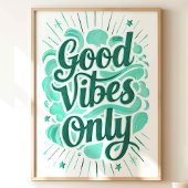 Bonne Vibes Uniquement : Impression d'art de typog