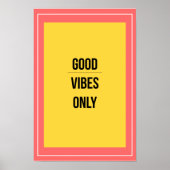 Bonne Vibration Uniquement — Affiche Rétro Maximal (Devant)