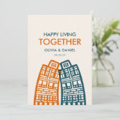 Bonne vie Ensemble nouvelle carte d'adresse avec l (Debout devant)