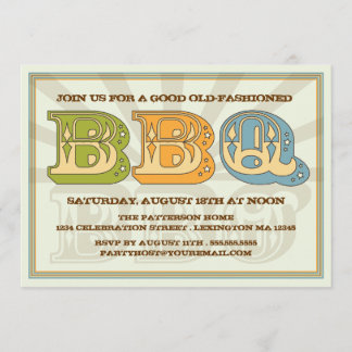 Bonne vieille invitation de partie de style
