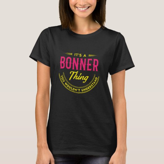 BONNER Name, BONNER familienaam crest T-shirt (Voorkant)