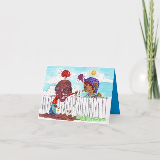 Bonnes clôtures faire bon voisins Carte de note (Devant)