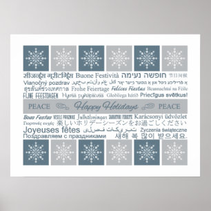 Bonnes fêtes affiche multilingue