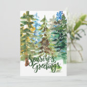 Bonnes Fêtes Arbres de Noël Carte d'Art (Debout devant)