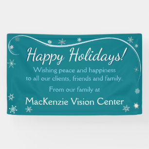 Bonnes fêtes bannière de flocons de neige