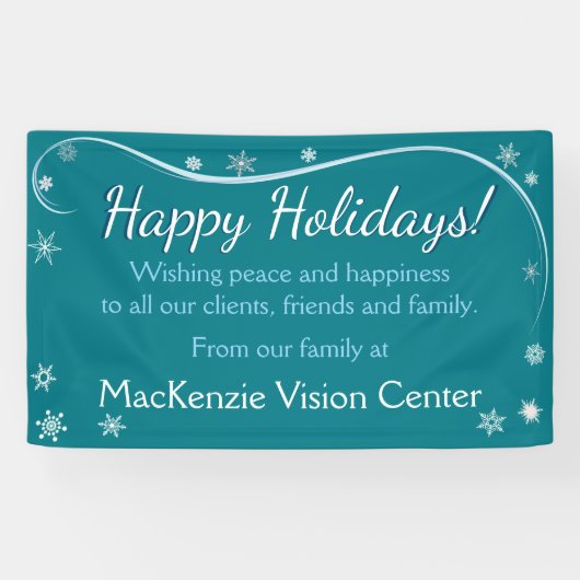 Bonnes fêtes bannière de flocons de neige (Horizontal)