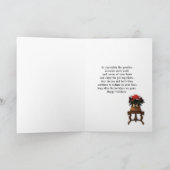 Bonnes fêtes carte de licorne de Noël (Intérieur)