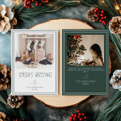 Bonnes Fêtes Carte de Noël minimaliste Or