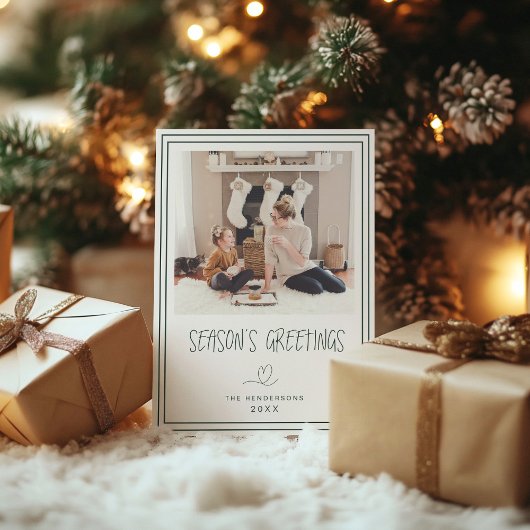 Bonnes Fêtes Carte de Noël minimaliste Or