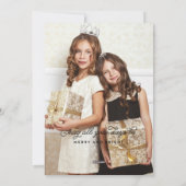 BONNES FÊTES carte de Noël ROSE d'OR (Dos)