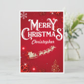 Bonnes Fêtes Carte imprimable, Carte de vacances (Debout devant)