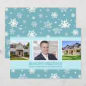 Bonnes Fêtes Carte photo Immobilier (Devant / Derrière)