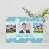 Bonnes Fêtes Carte photo Immobilier (Debout devant)