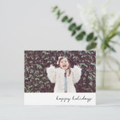 Bonnes fêtes carte postale (Debout devant)