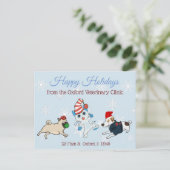 Bonnes fêtes cartes de Noël d'affaires d'animal (Debout devant)