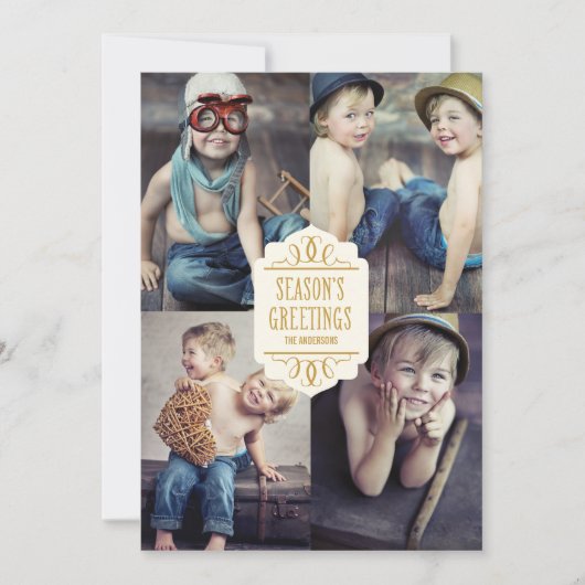 BONNES FÊTES COLLAGE | CARTE PHOTO de vacances (Devant)