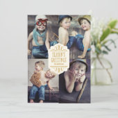 BONNES FÊTES COLLAGE | CARTE PHOTO de vacances (Debout devant)