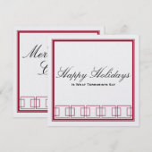 Bonnes fêtes contre la carte de Joyeux Noël (Devant / Derrière)