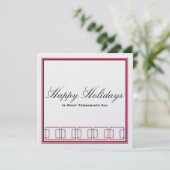 Bonnes fêtes contre la carte de Joyeux Noël (Debout devant)