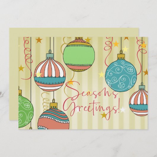 Bonnes Fêtes de Noël ! Carte (Devant / Derrière)