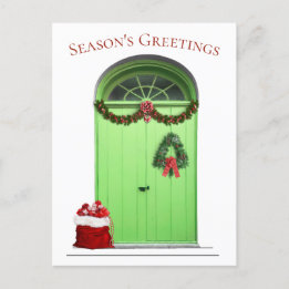 Bonnes Fêtes de Noël Modèle porte verte