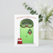 Bonnes Fêtes de Noël Modèle porte verte (Debout devant)