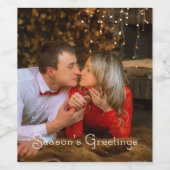 Bonnes Fêtes Étiquette bouteille de vin (Étiquettes simples)