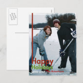 Bonnes fêtes grand carte photo (Devant / Derrière)