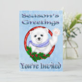 Bonnes Fêtes Invitations d'ours polaires (Debout devant)