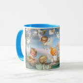 Bonnes fêtes la tasse de l'ange de bébé (Devant gauche)