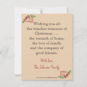 Bonnes Fêtes Lambe de Noël Carte de voeux (Dos)