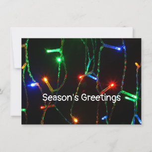 Bonnes Fêtes lumières de Noël colorées Carte