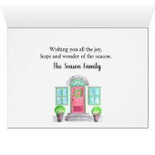 Bonnes Fêtes Maison de Noël (Intérieur Horizontal (Bas))