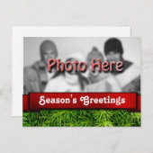 Bonnes Fêtes Modèle photo Noël (Devant / Derrière)
