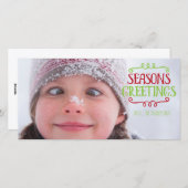 Bonnes Fêtes Noël Carte photo de vacances (Devant / Derrière)