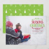 Bonnes Fêtes Noël Carte photo de vacances (Devant / Derrière)