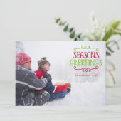 Bonnes Fêtes Noël Carte photo de vacances (Debout devant)