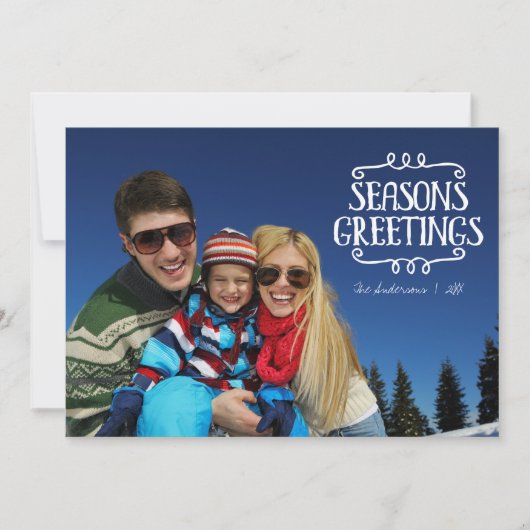 Bonnes Fêtes Noël Carte photo de vacances (Devant)