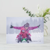 Bonnes Fêtes Noël Carte photo de vacances (Debout devant)