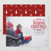 Bonnes Fêtes Noël Carte photo de vacances (Devant / Derrière)