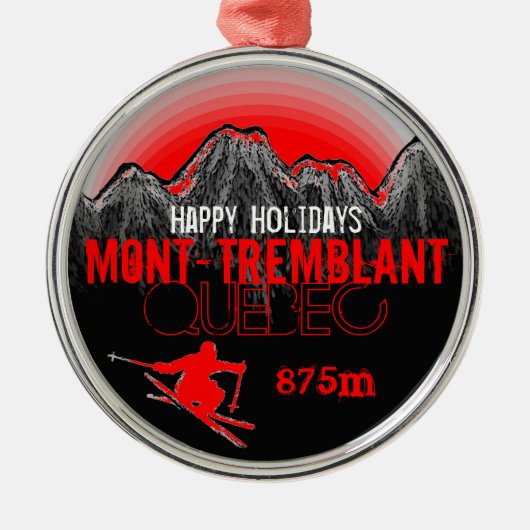Bonnes fêtes ornement de Mont Tremblant Québec (Devant)