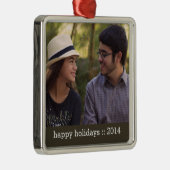 Bonnes fêtes ornement moderne de photo (Droite)