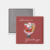 Bonnes Fêtes Père Noël Magnet (Recto/Verso)