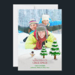 Bonnes Fêtes Photo Snowman Carte d'hiver<br><div class="desc">Vous voulez envoyer des cartes de vacances à vos amis et votre famille? Il n'y a rien de mieux que de partager votre propre photo ou celle de vos proches avec eux pour leur souhaiter un joyeux Noël cette saison. Tout ce que vous avez à faire est de changer la...</div>