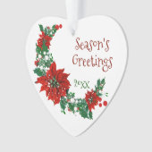 Bonnes Fêtes Pointsettia Vacances Datées (devant)