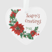 Bonnes Fêtes Pointsettia Vacances Datées (dos)