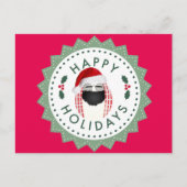 Bonnes fêtes rouge frais de carte de Noël de M. (Devant)