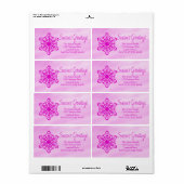 Bonnes Fêtes snowflake Étiquette de adresse de vac (Feuille entière)